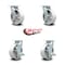 Service Caster 6 Inch Semi Steel Swivel Caster Set with Roller Bearings 2 Brakes SCC-30CS620-SSR-2-TLB-2 - alternate 2